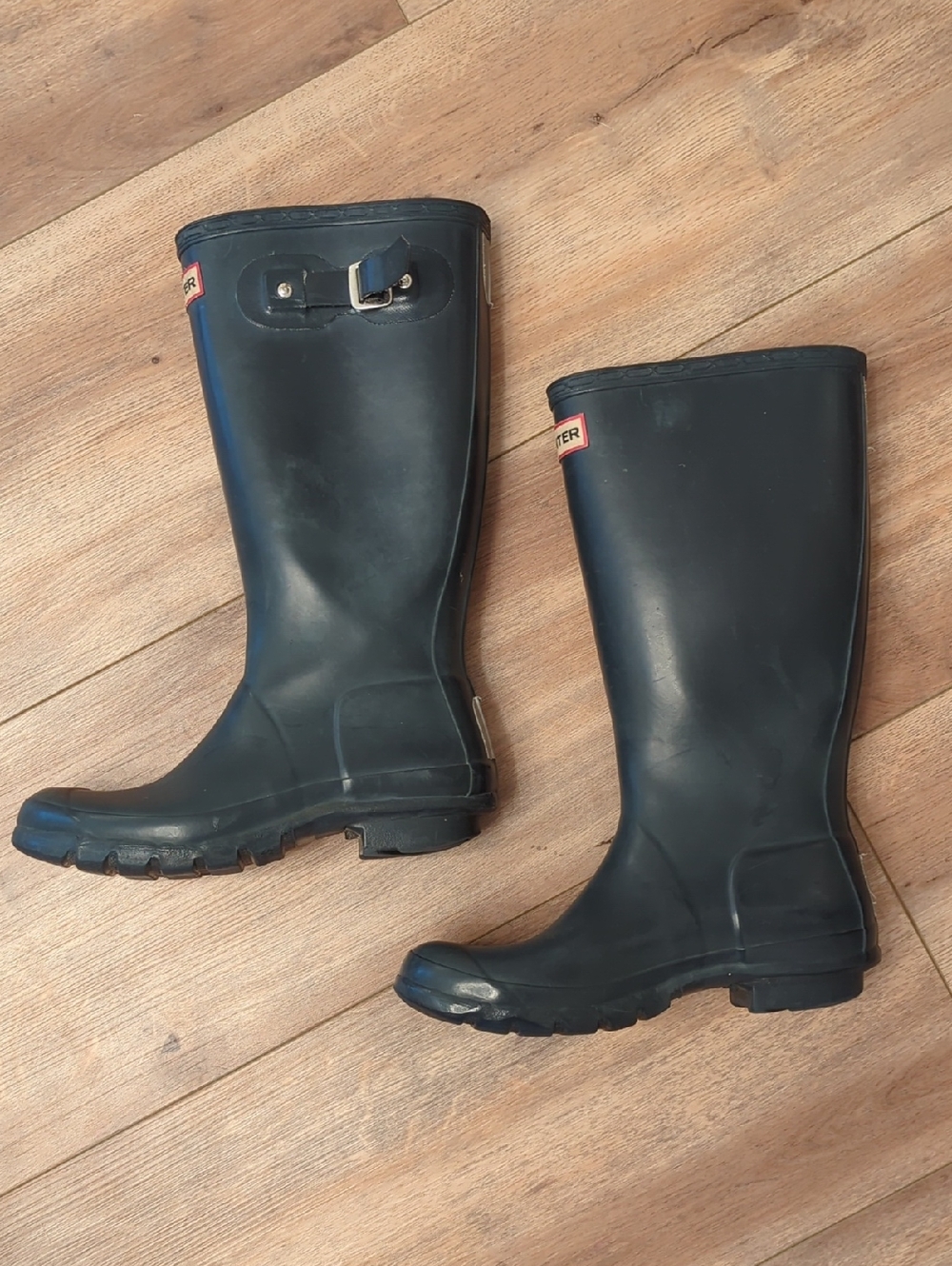 Hunter Tall Rain Boots - Navy, UK5, US 6M/7F - Picture 4 of 8